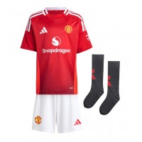 Manchester United Antony #21 Hemmatröja Barn 2024-25 Kortärmad (+ Korta byxor)